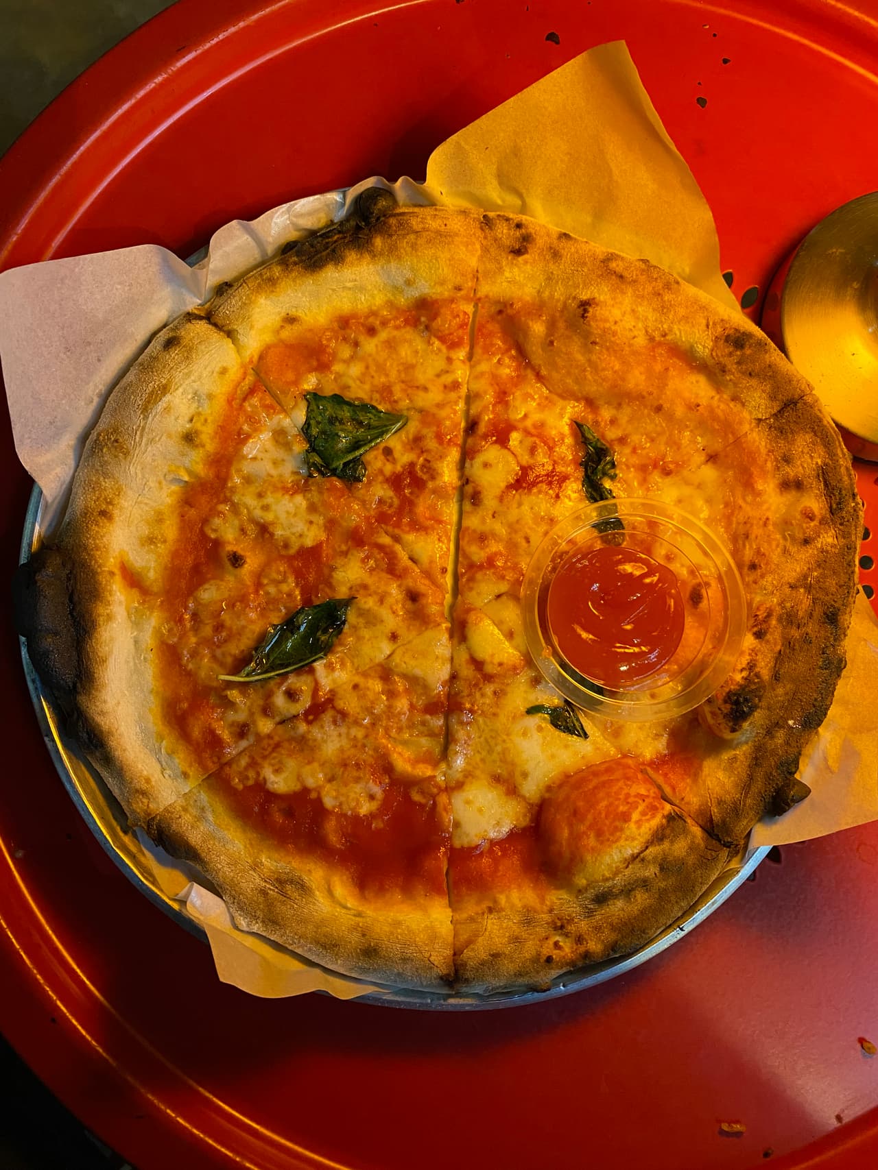 Pizza Tjahaja, the Margherita from above