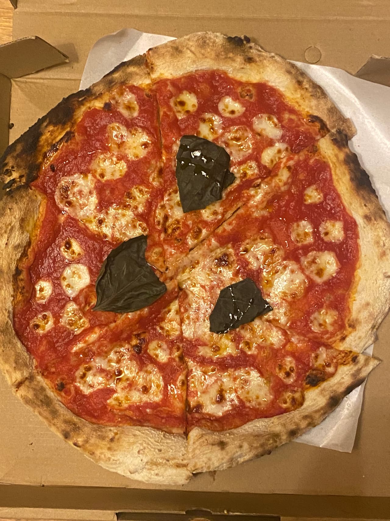 Unconventional Pizza, the Margherita from above